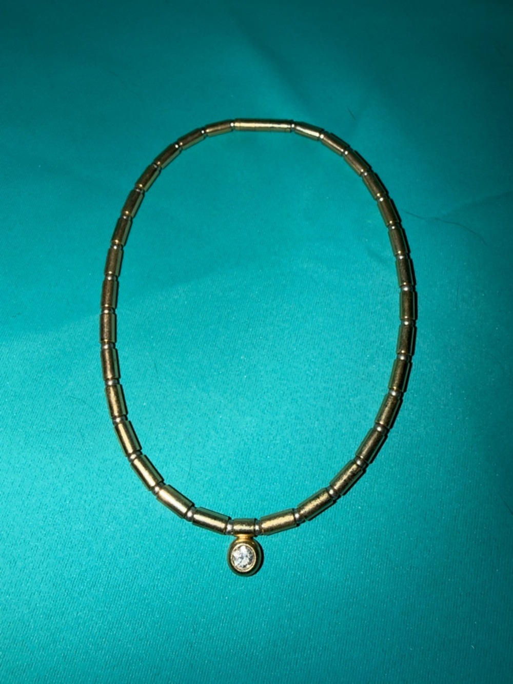 Gold-Tone Magnetic Necklace with Pendant